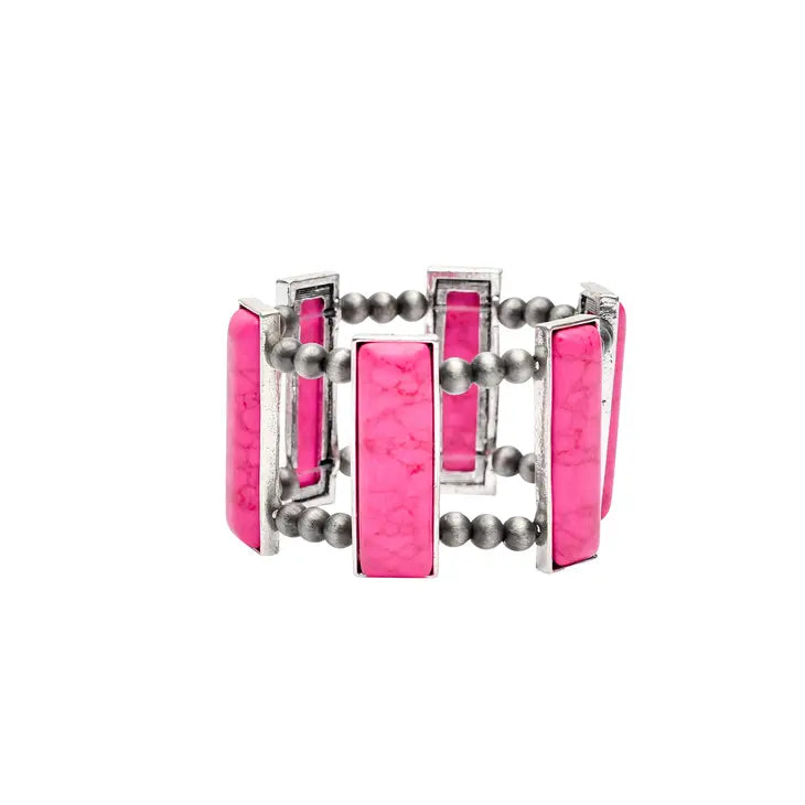 Pink Bar Stretch Bracelet