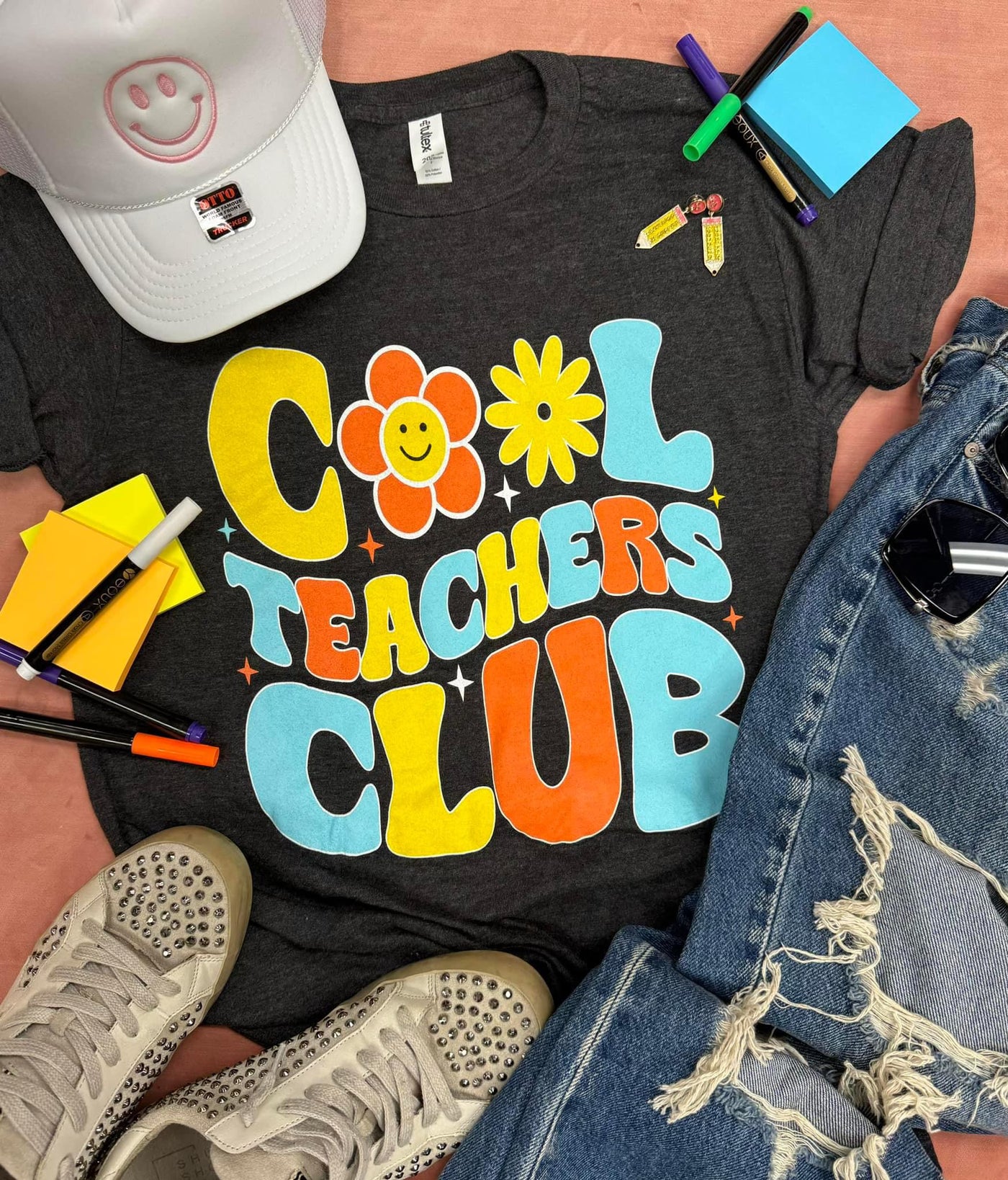 Charcoal Cool Teachers Club Tee