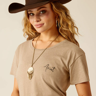 ARIAT Women's Durango Desert T-Shirt / Oatmeal Heather