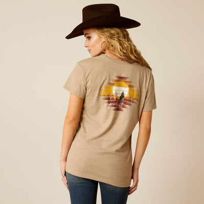 ARIAT Women's Durango Desert T-Shirt / Oatmeal Heather