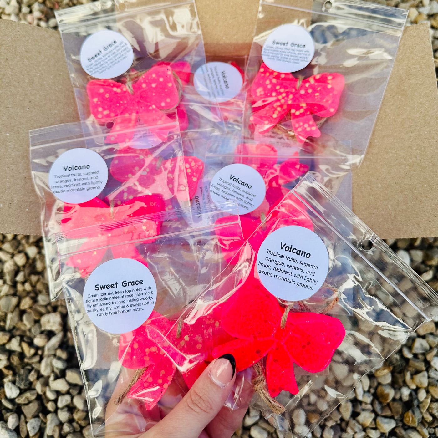 Pink Mini Bow Car Freshie