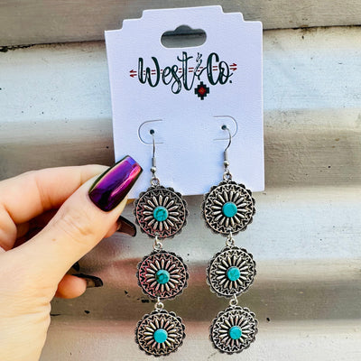 Turquoise Trail Dangle Earrings