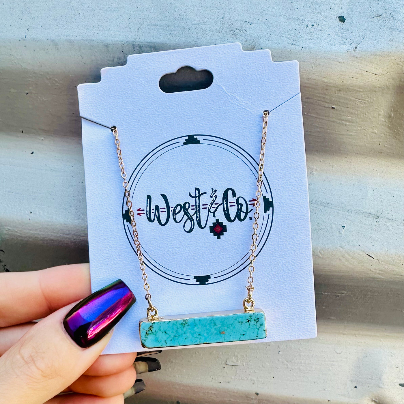 Out West Turquoise Bar Necklace