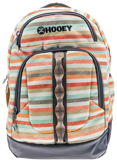 "OX" Cream/Tan Baja Striped Backpack