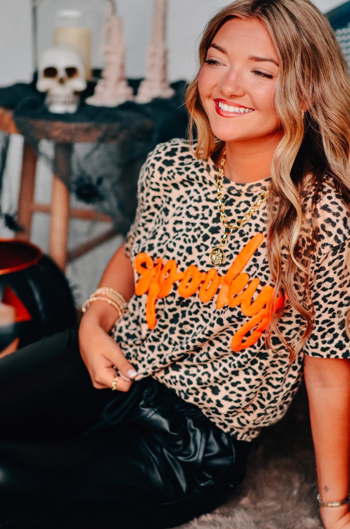 Leopard “Spooky” Graphic Tee