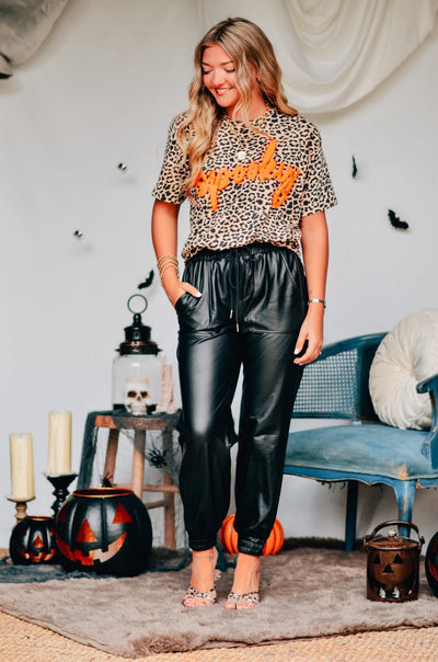Leopard “Spooky” Graphic Tee