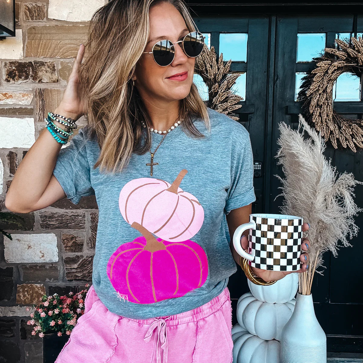Pink Pumpkins Graphic Tee