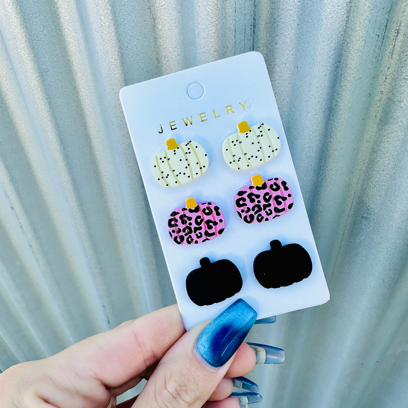 Leopard Pumpkin Stud Earrings