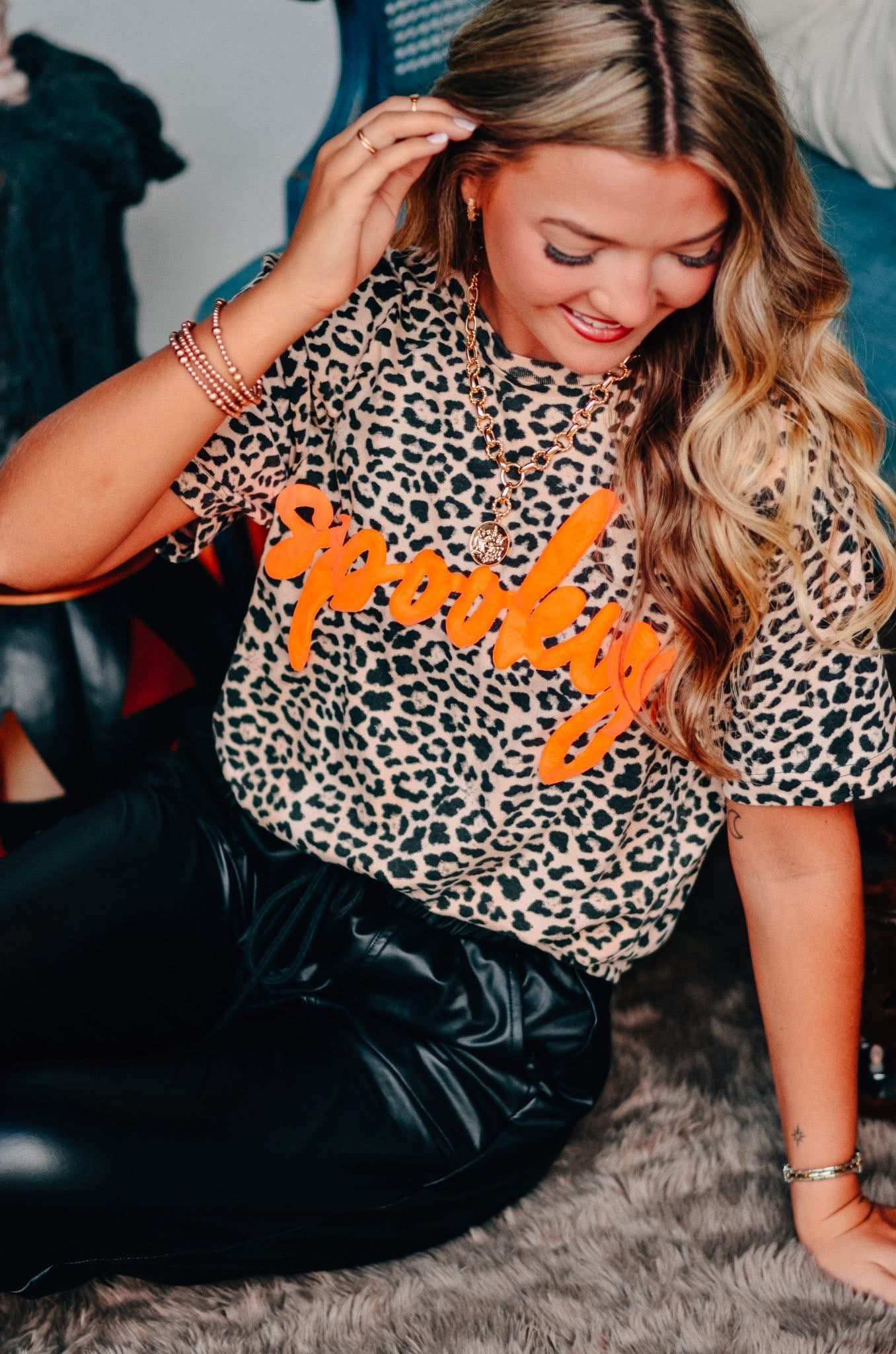 Leopard “Spooky” Graphic Tee