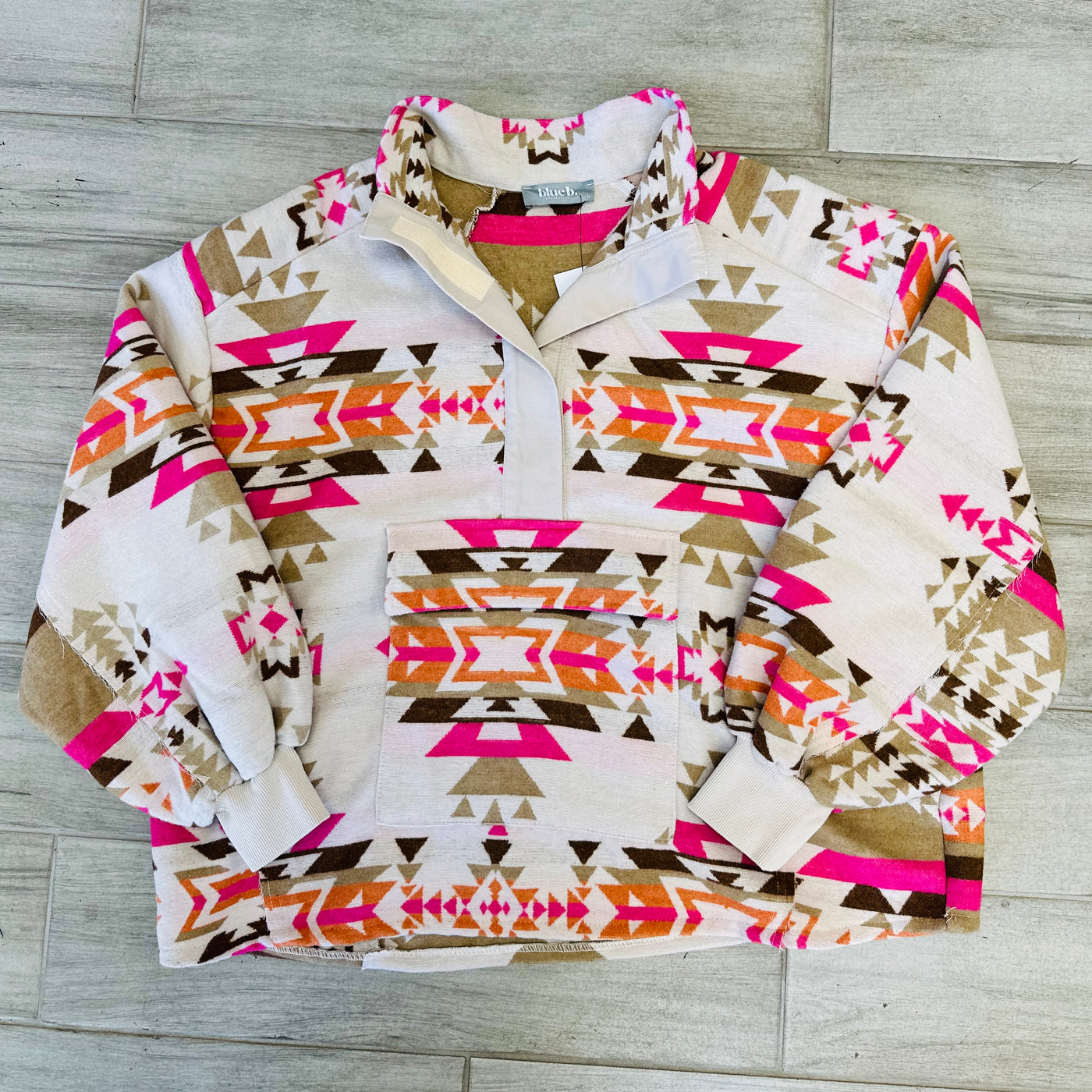 Pink Aztec Western Pullover