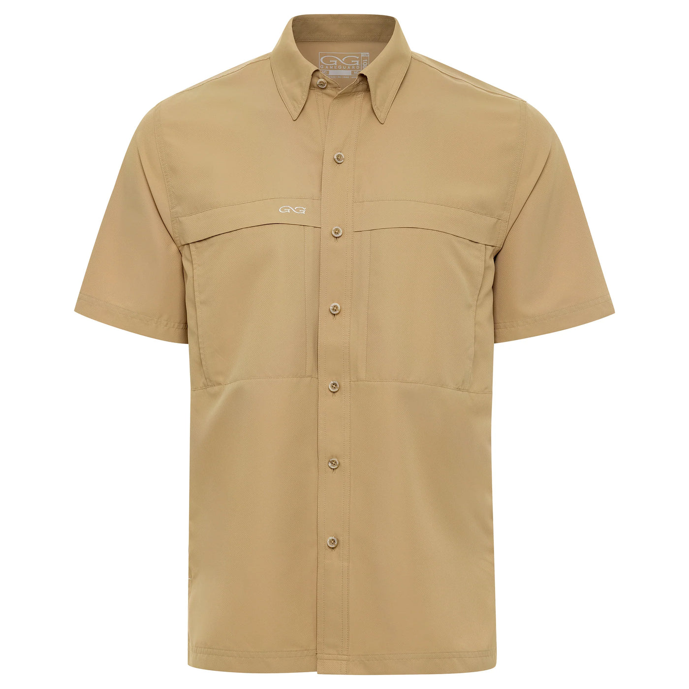 Gameguard Khaki Microfiber Short Sleeve Relaxed Fit Shirt