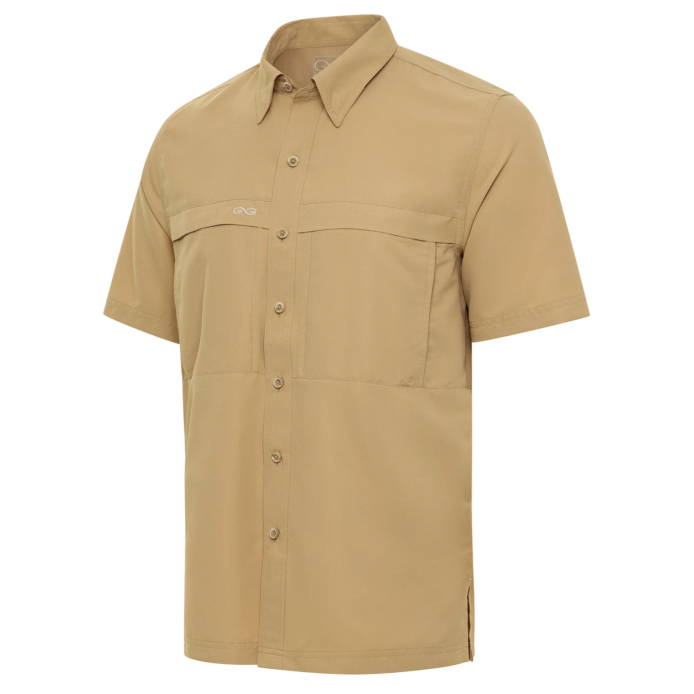 Gameguard Khaki Microfiber Short Sleeve Relaxed Fit Shirt