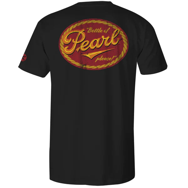 "PEARL" BLACK W/RED & YELLOW T-SHIRT