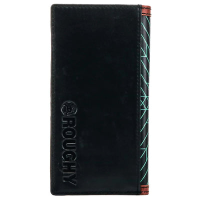 "Neon Moon" Rodeo Roughy Wallet Black/Brown w/Turquoise Aztec