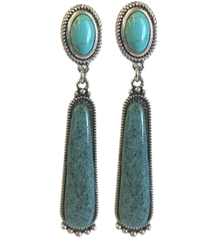 Taylor Turquoise Dangle Earring