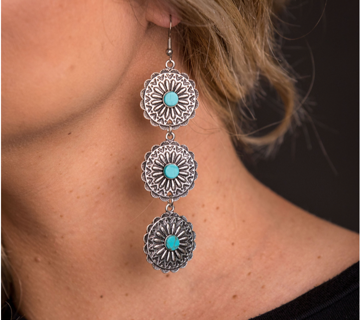 Turquoise Trail Dangle Earrings