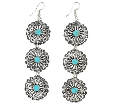 Turquoise Trail Dangle Earrings