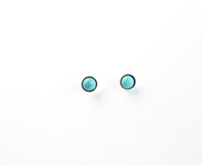 Basic b turquoise stud earrings