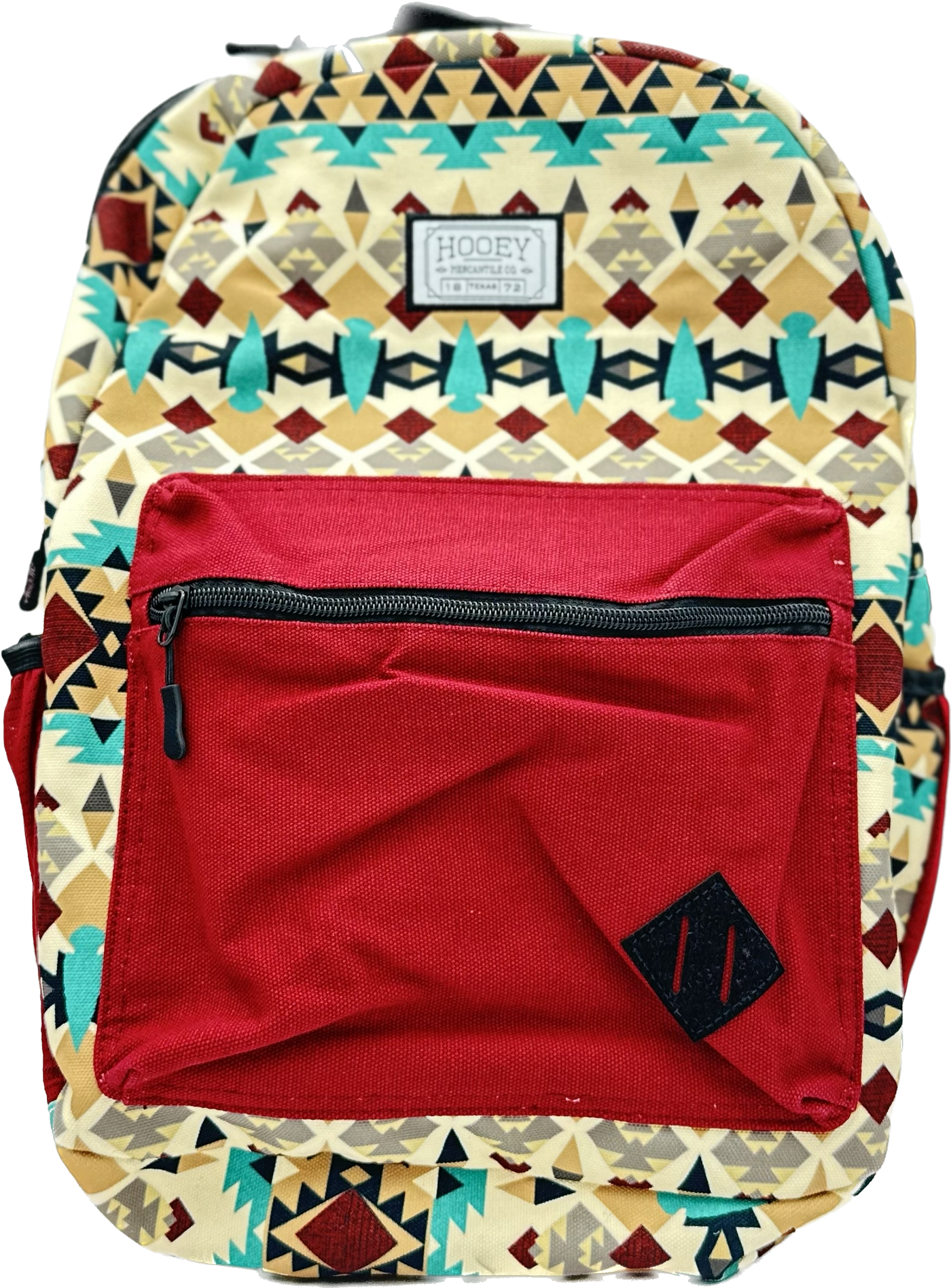 "Recess" Burgundy/Turquoise Aztec Backpack