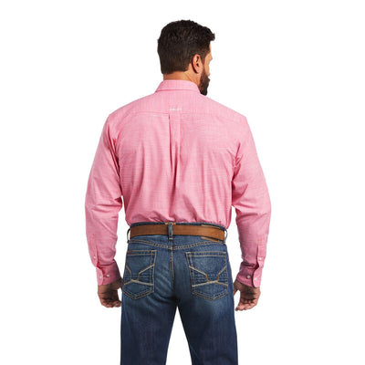 ARIAT Men's Bright Rose Solid Sub Classic Fit Shirt