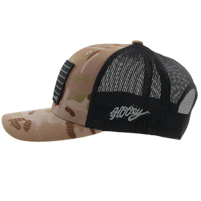 "Liberty Roper" Camo/Black Snapback Hooey Hat