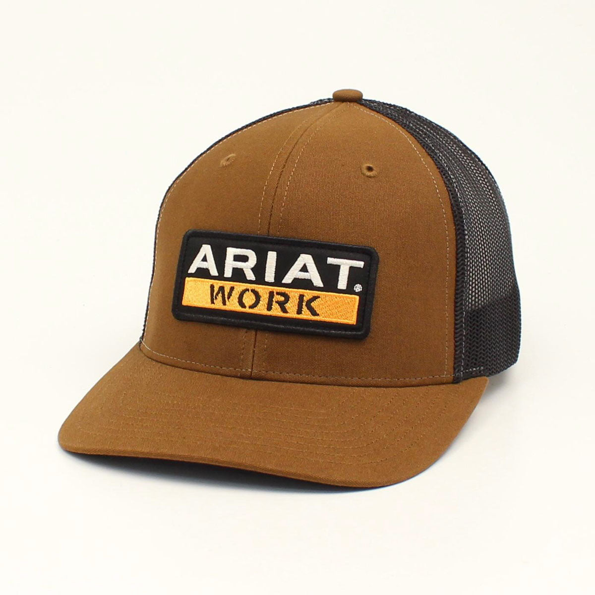 ARIAT Mens R112 Snapback Work Patch Brown