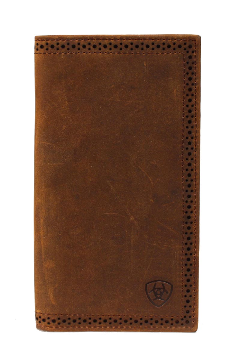 ARIAT Premium Brand Mens Rodeo Wallet Distressed Leather