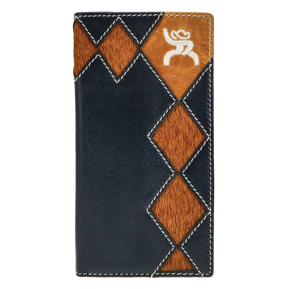ROUGHY CRAZY HORSE RODEO ROUGHY WALLET BLACK/BROWN W/PATCHWORK