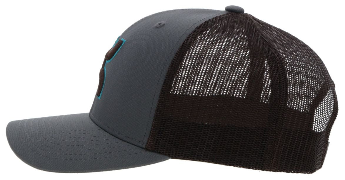 "Coach" Charcoal/ Black with Black/Blue Logo Hooey Hat